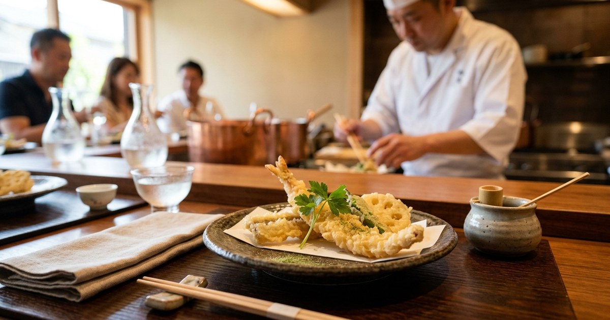 麻布十番の天ぷら「たきや」で体験する油と温度の芸術｜軽やかな衣が引き立てる旬食材